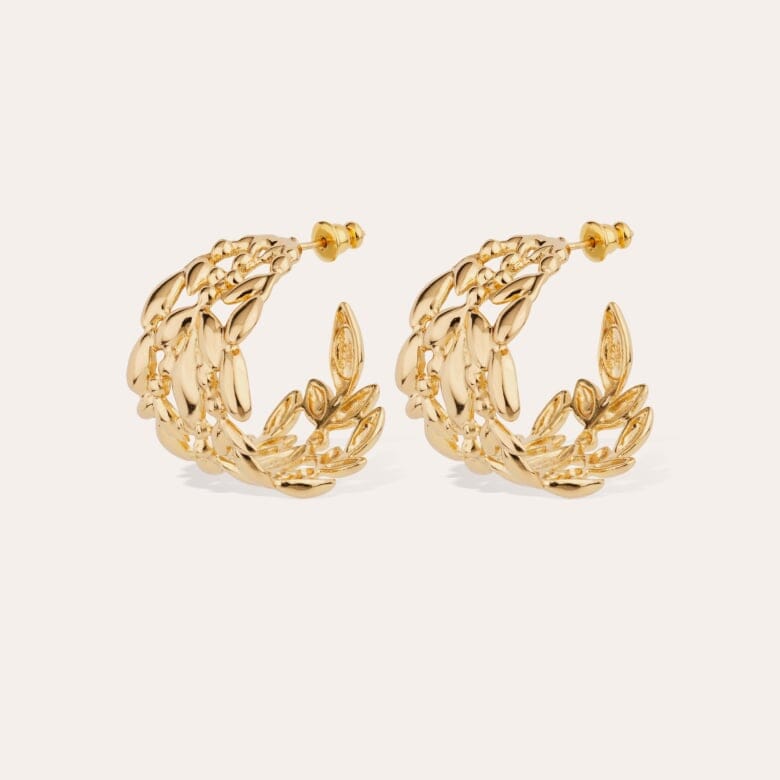OLEA HOOPS GOLD EARRINGS