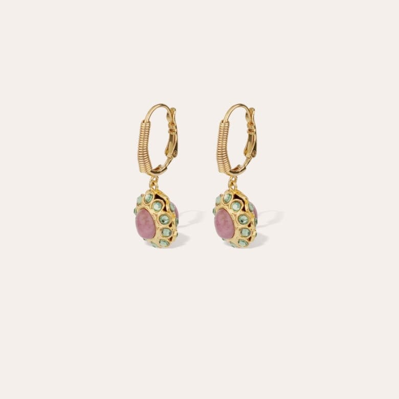 TAO SPLASH EARRINGS RHODONITE