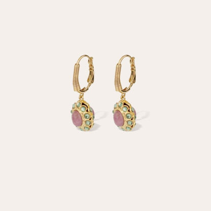 TAO SPLASH EARRINGS RHODONITE