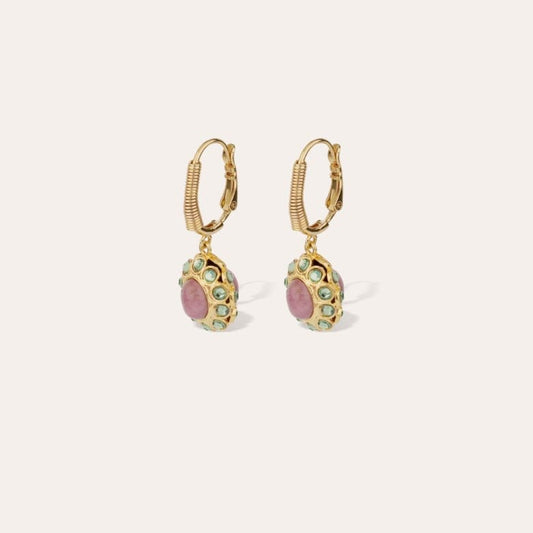 TAO SPLASH EARRINGS RHODONITE