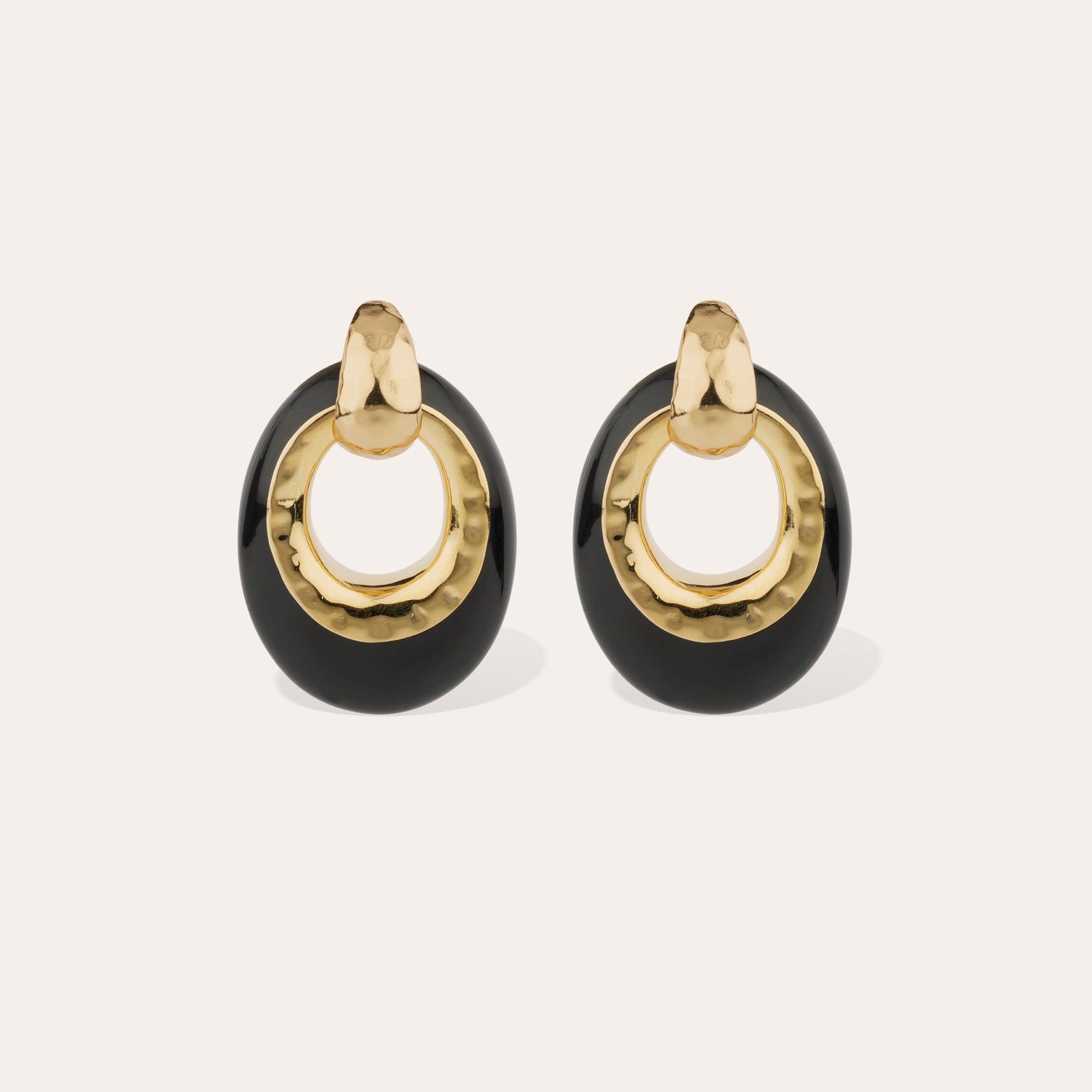 SELVA SMALL EARRINGS BLACK