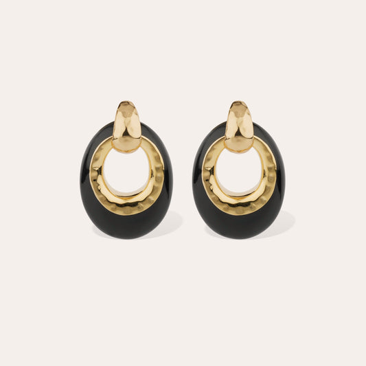 SELVA SMALL EARRINGS BLACK