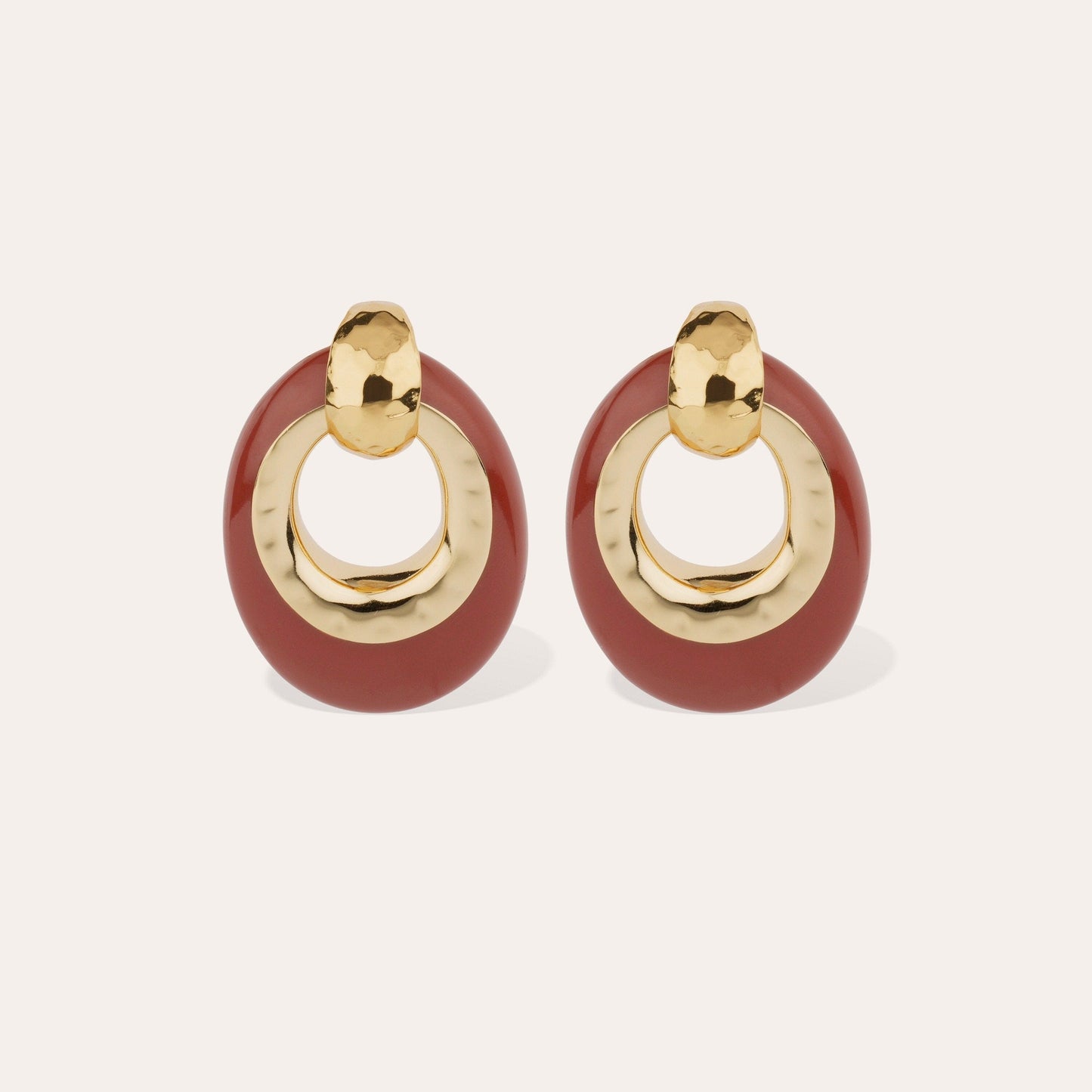 SELVA SMALL EARRINGS RED OCHRE