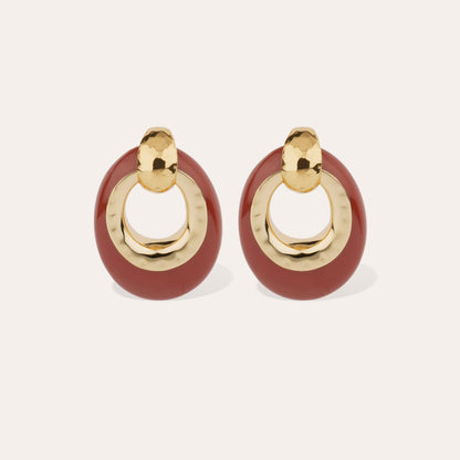 SELVA SMALL EARRINGS RED OCHRE