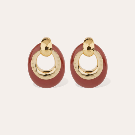 SELVA SMALL EARRINGS RED OCHRE