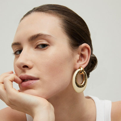 SELVA LARGE EARRINGS IVORY