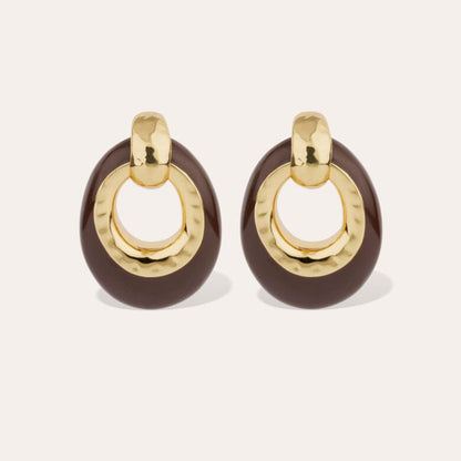 SELVA LARGE EARRINGS BROWN