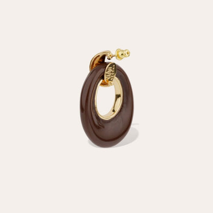 SELVA LARGE EARRINGS BROWN