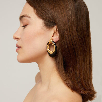SELVA LARGE EARRINGS BLACK