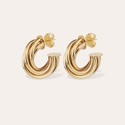 ATIK MEDIUM GOLD EARRINGS