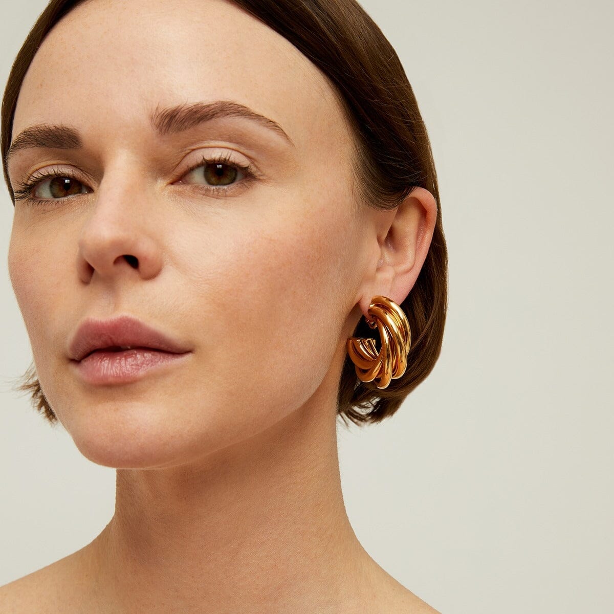 ATIK MEDIUM GOLD EARRINGS
