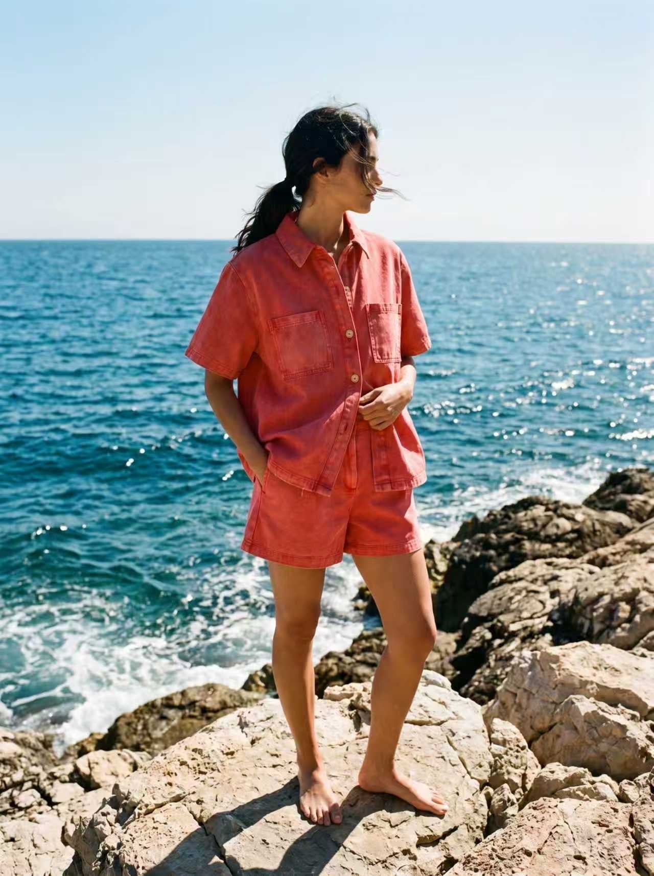 Working Overshirt Coral