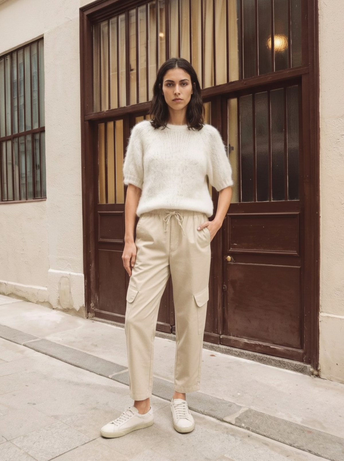 Geena Cargo Pants Beige