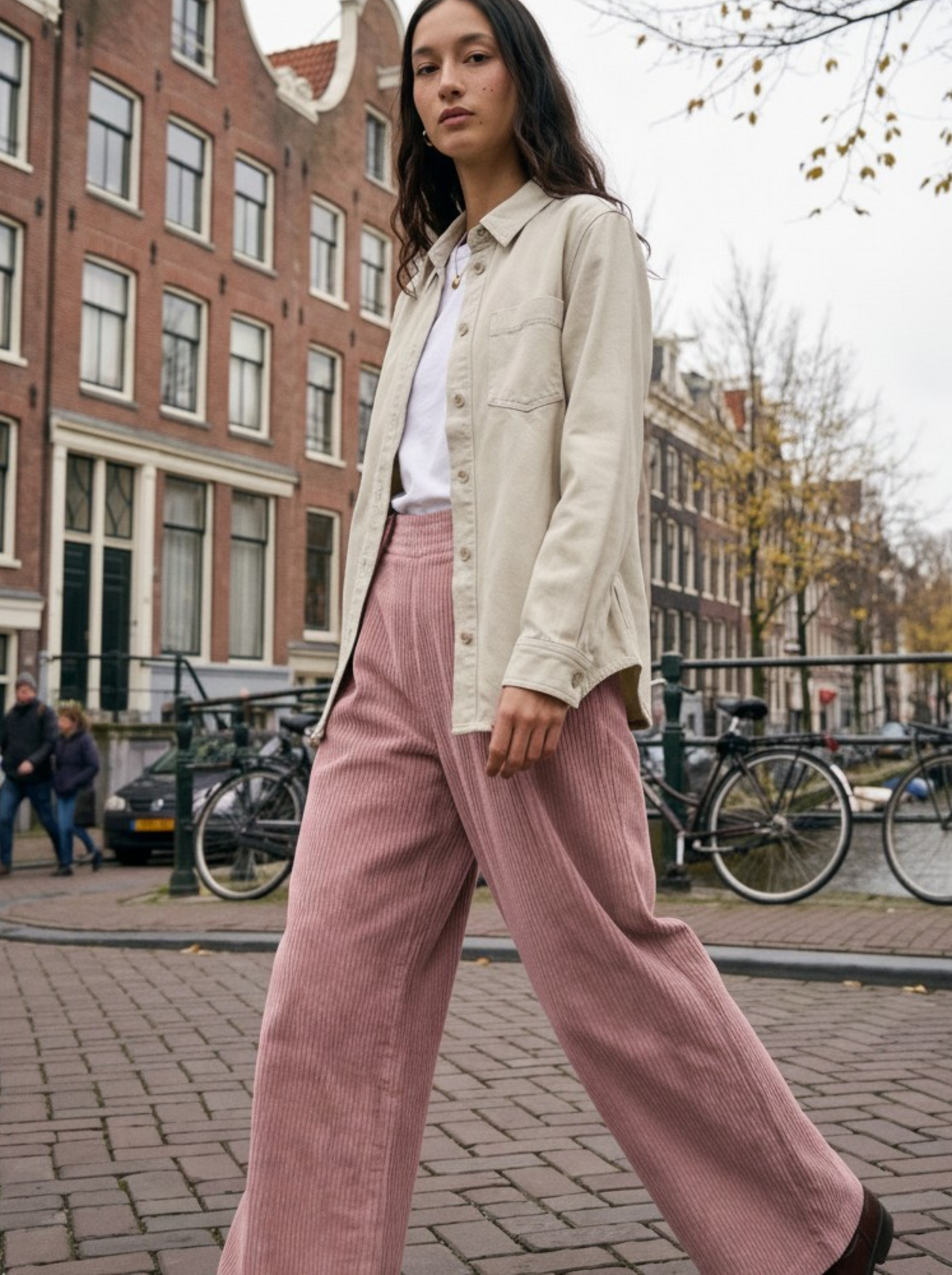 Meera Corduroy Pants Pink