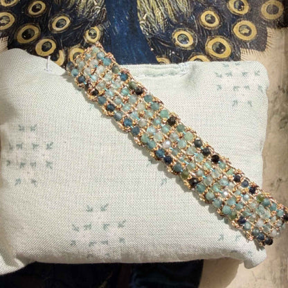 JAIPUR BLUE TOURMALINE & APATITE BRACELET