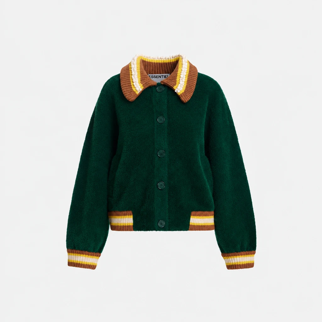 Kamore Knit Jacket Forest Whisper – Essentiel Antwerp