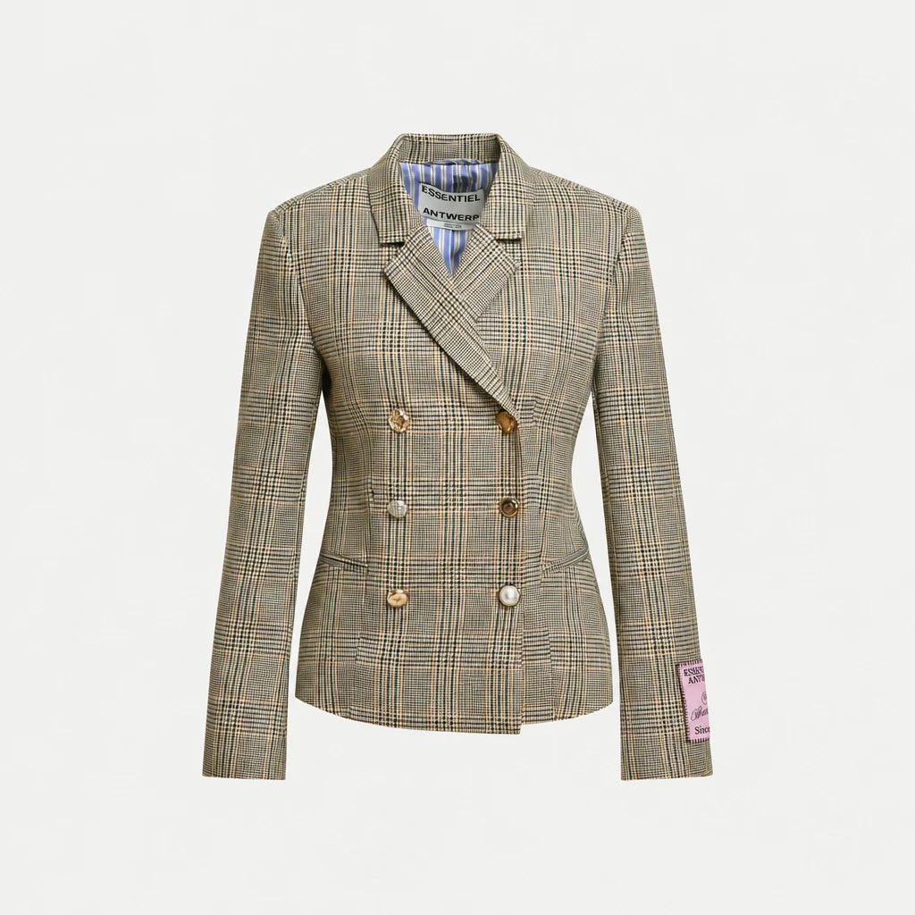 Karina Fitted Blazer Brown Sugar – Essentiel Antwerp