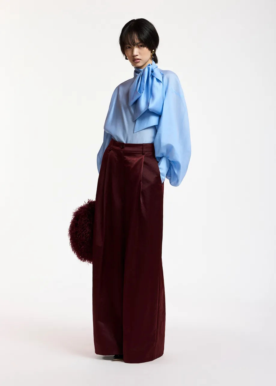 Karmen Wide Leg Pants Wine Not – Essentiel Antwerp