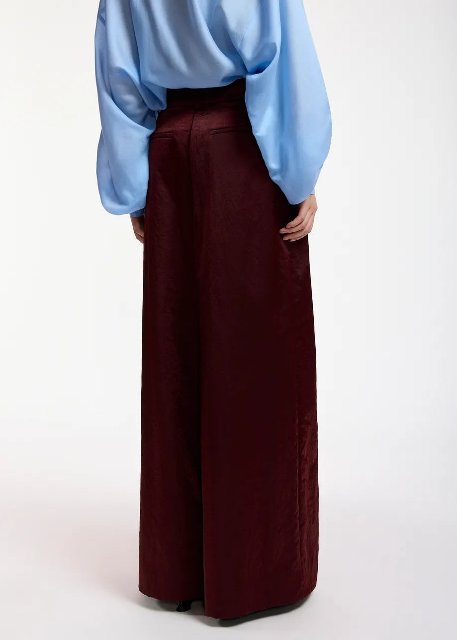Karmen Wide Leg Pants Wine Not – Essentiel Antwerp