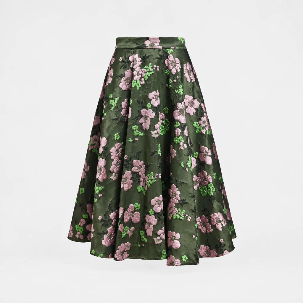 Kathyanne Circle Midi Skirt Dusty Green – Essentiel Antwerp
