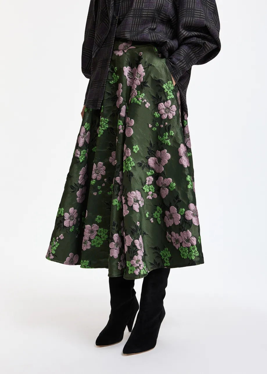 Kathyanne Circle Midi Skirt Dusty Green – Essentiel Antwerp