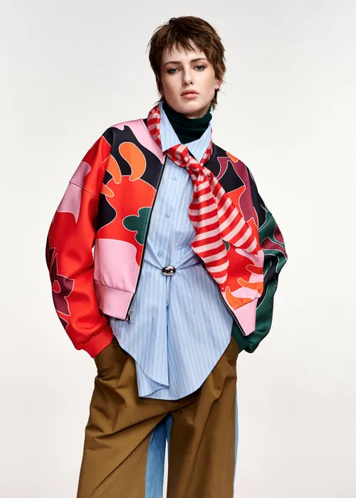 Kiva Print Bomber Jacket