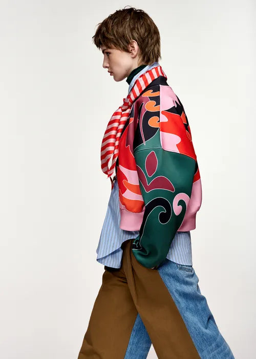 Kiva Print Bomber Jacket