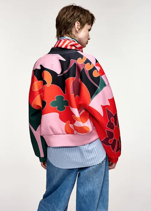 Kiva Print Bomber Jacket
