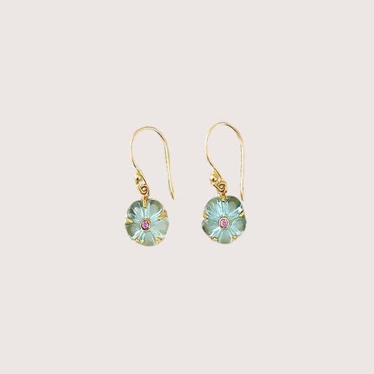 IRIS EARRINGS AQUAMARINE