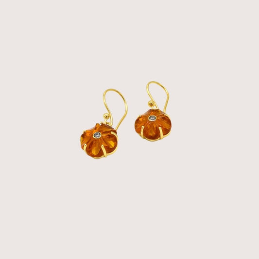 IRIS EARRINGS CITRINE