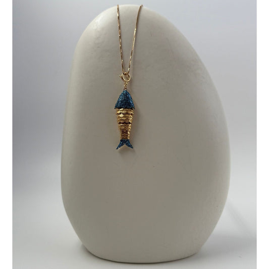 FISH NECKLACE KLEIN BLUE
