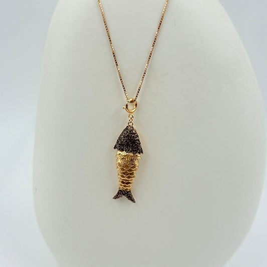FISH NECKLACE BROWN