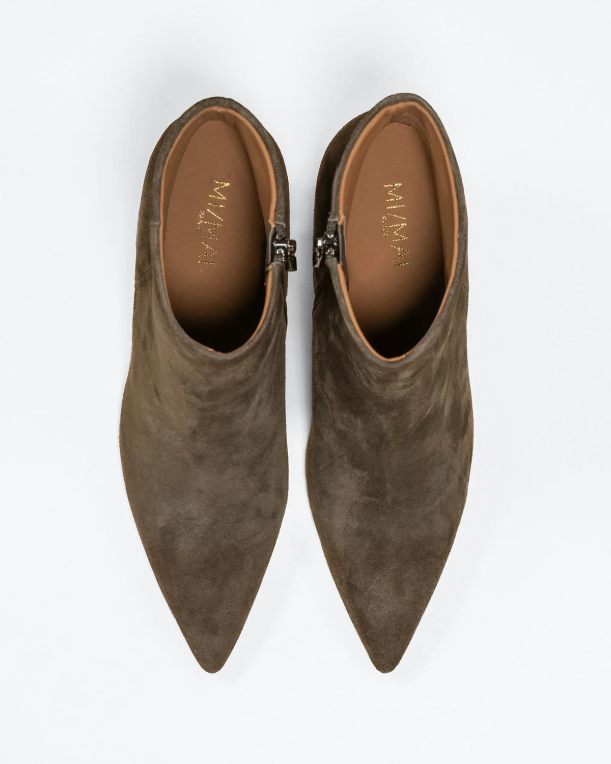 Noura Suede Ankle Boots Khaki – Mi/Mai
