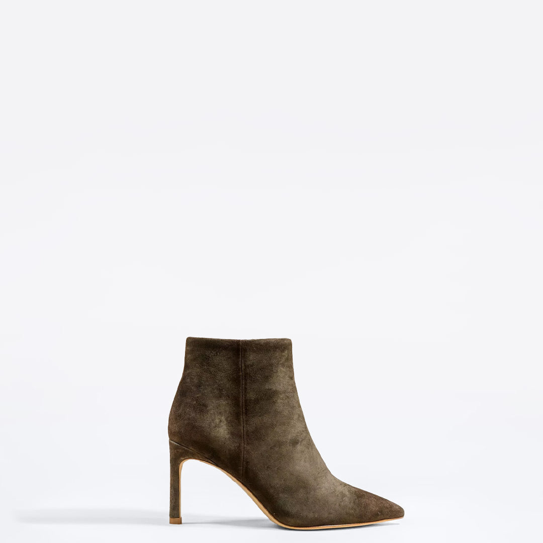Noura Suede Ankle Boots Khaki – Mi/Mai