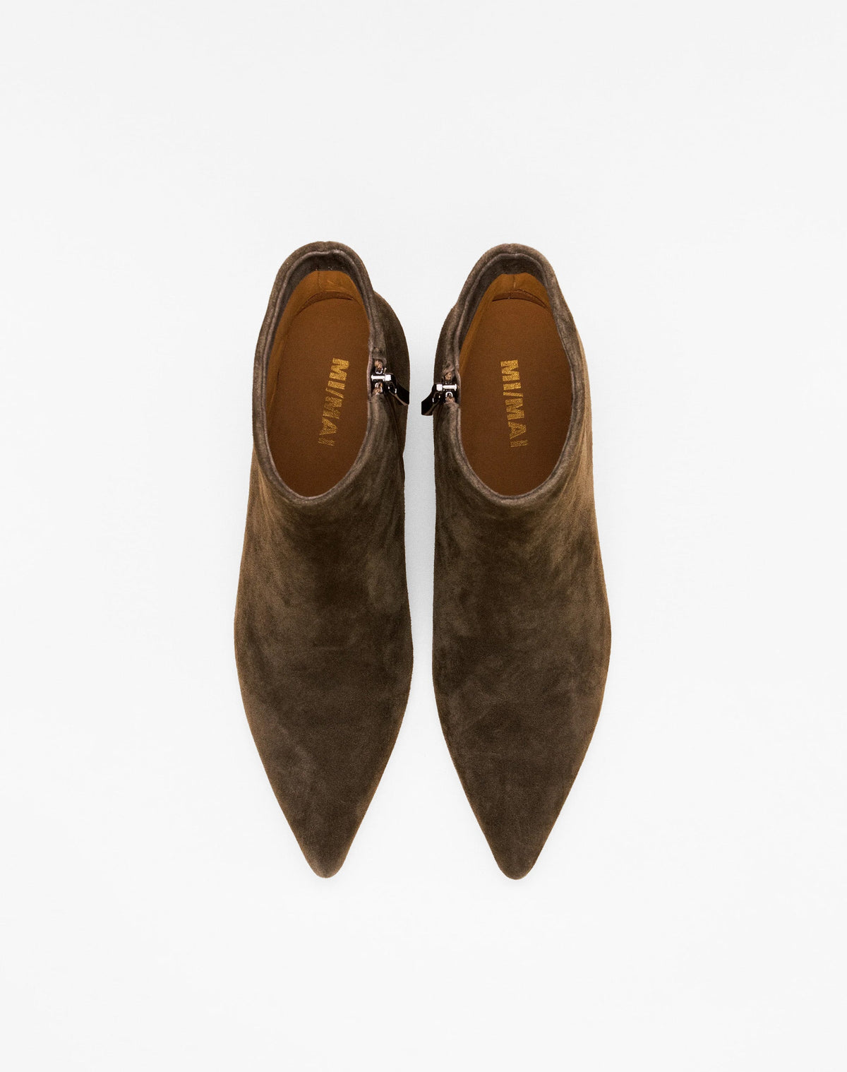 Noura Low Suede Ankle Boots Khaki – Mi/Mai