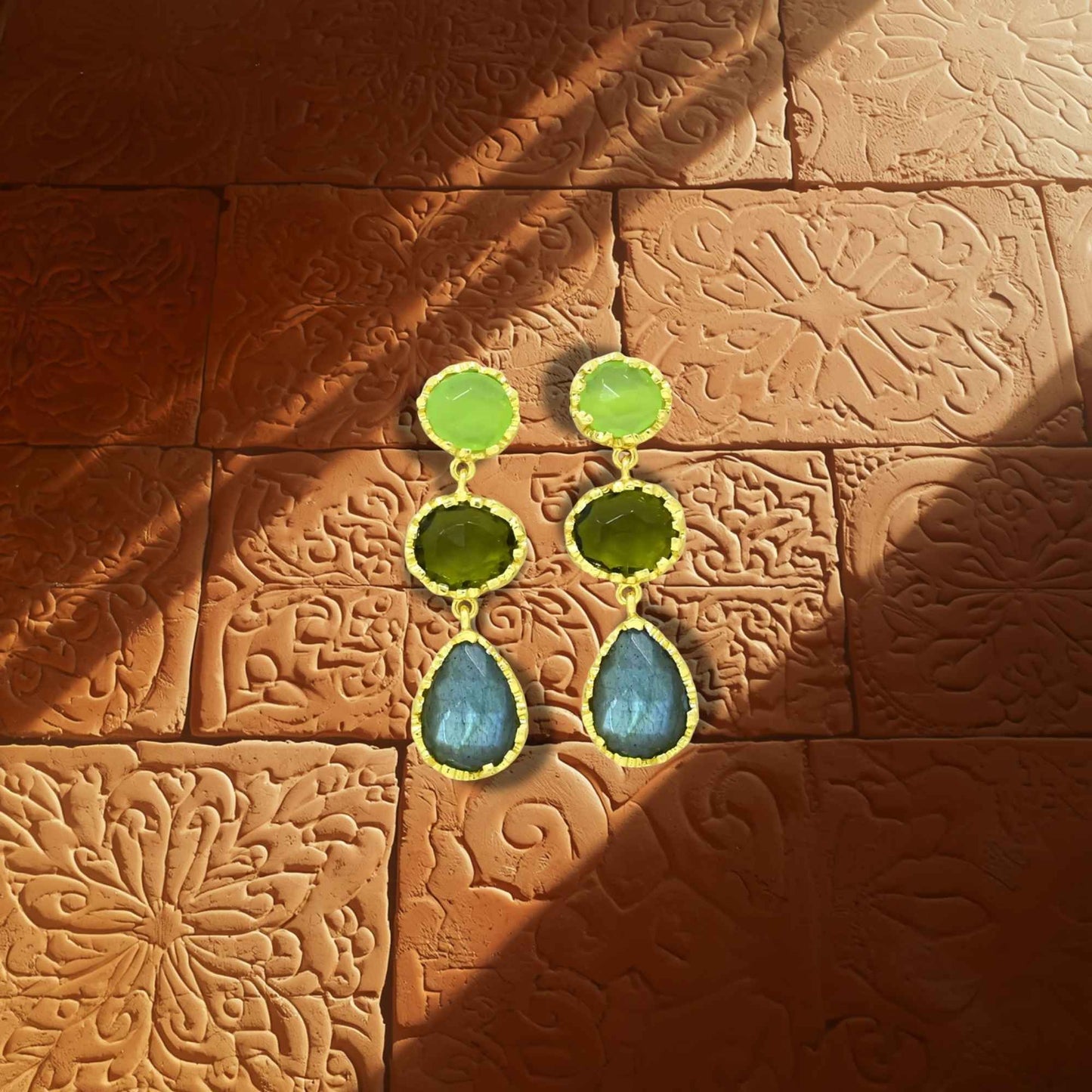 Odessa Earrings Green