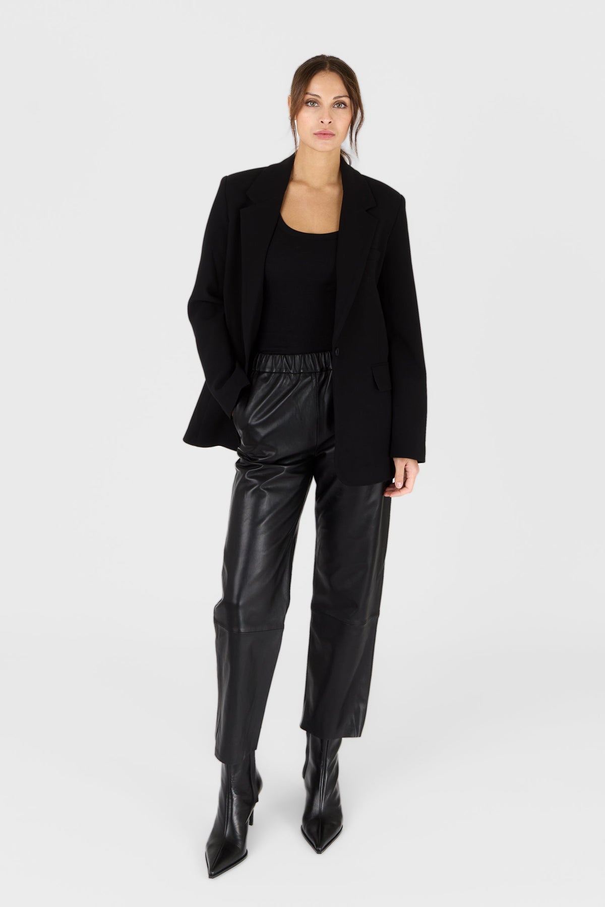 Sarah Leather Pants Black – Serge Pariente
