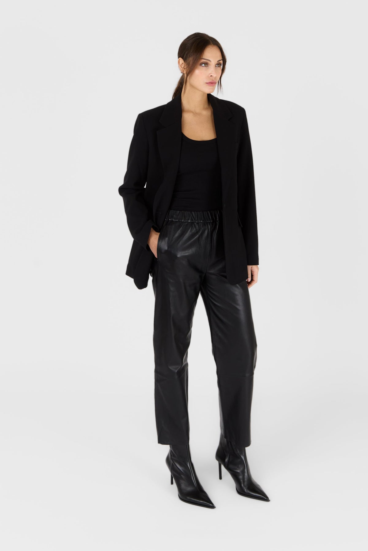 Sarah Leather Pants Black – Serge Pariente