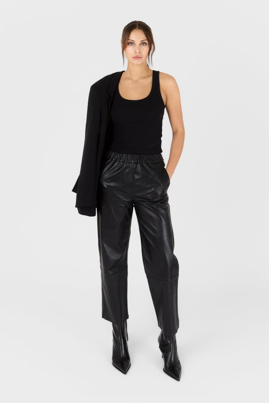 Sarah Leather Pants Black – Serge Pariente