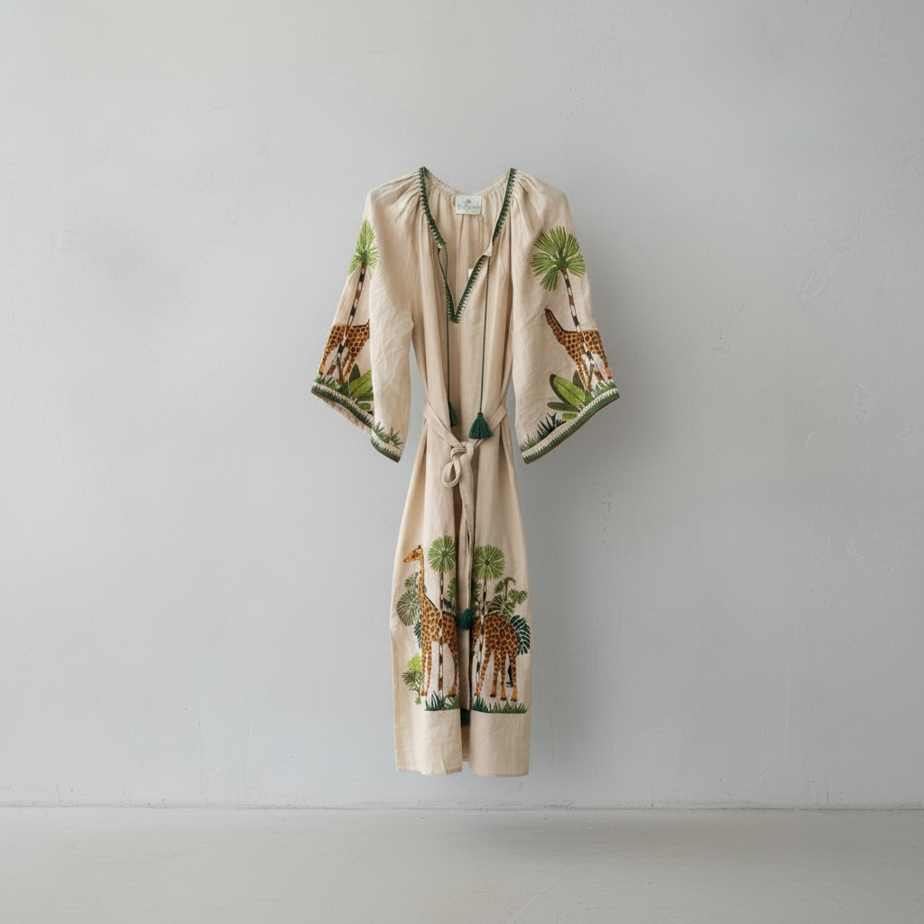 Jungle Linen Dress Natural