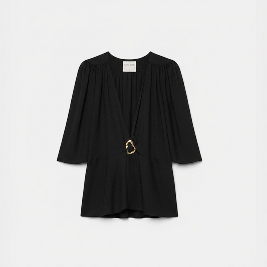 Buckle Blouse 15086 Black