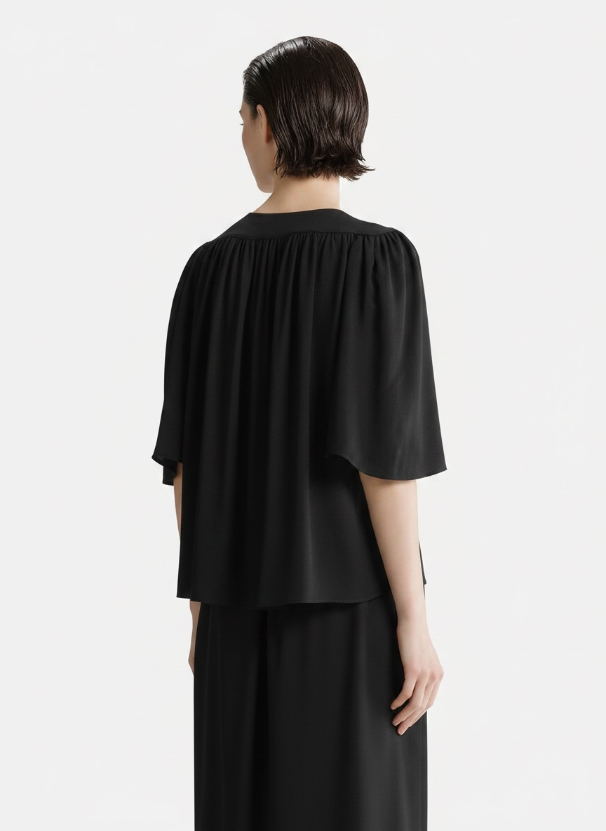 Buckle Blouse 15086 Black