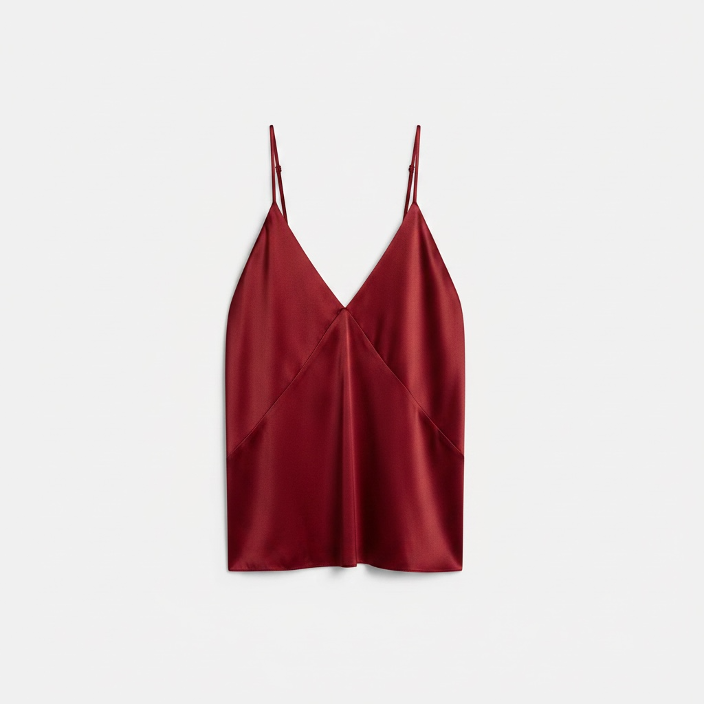 Silk Satin Top 15073 Pomegranate