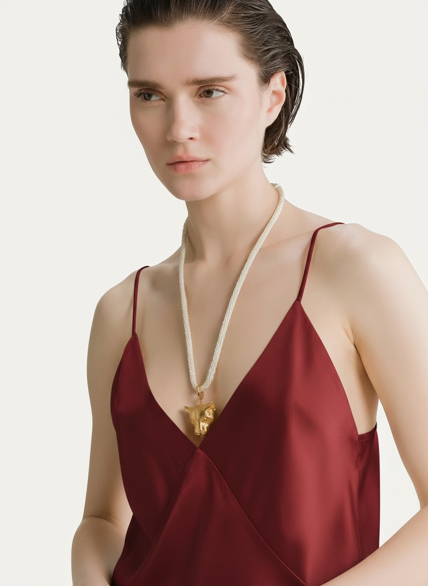 Silk Satin Top 15073 Pomegranate