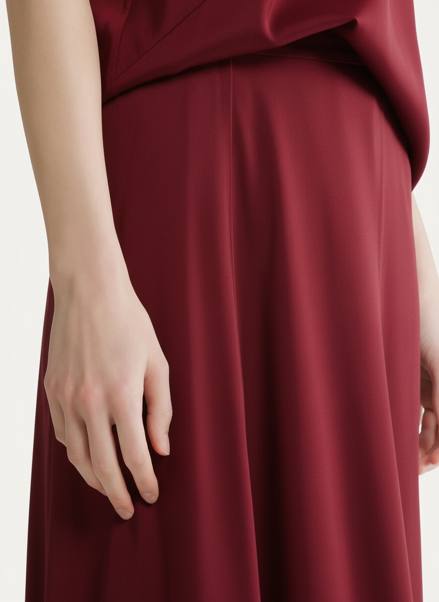 Silk Satin Skirt 15077 Pomegranate