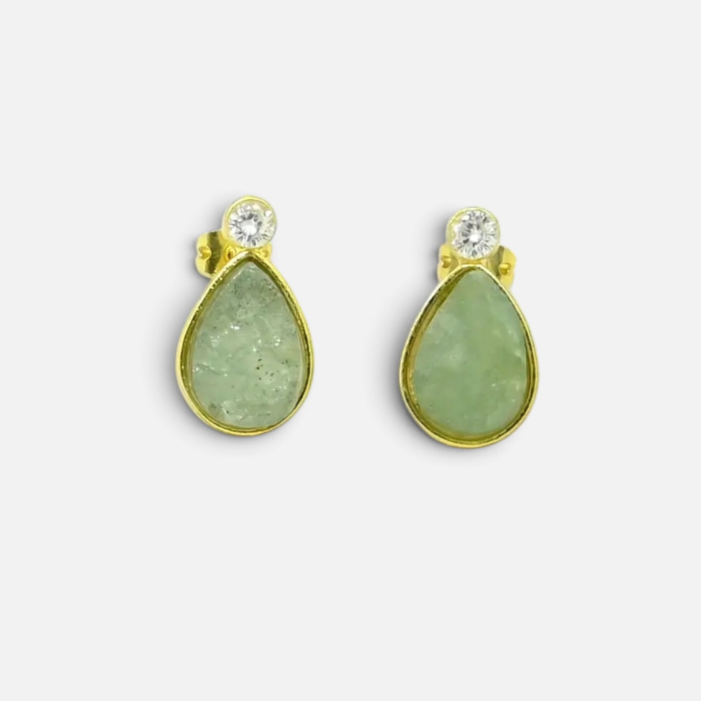Druzy Earrings Aquamarine