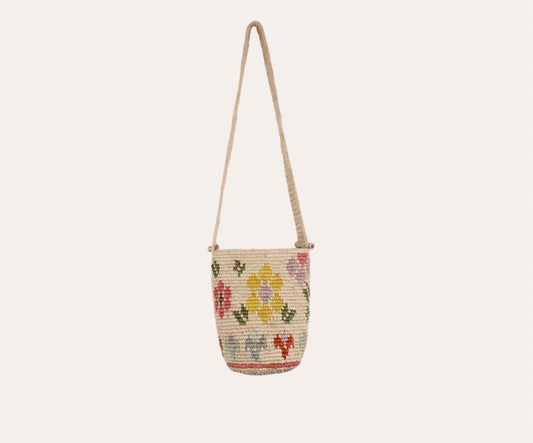 RAFFIA BUCKET BAG