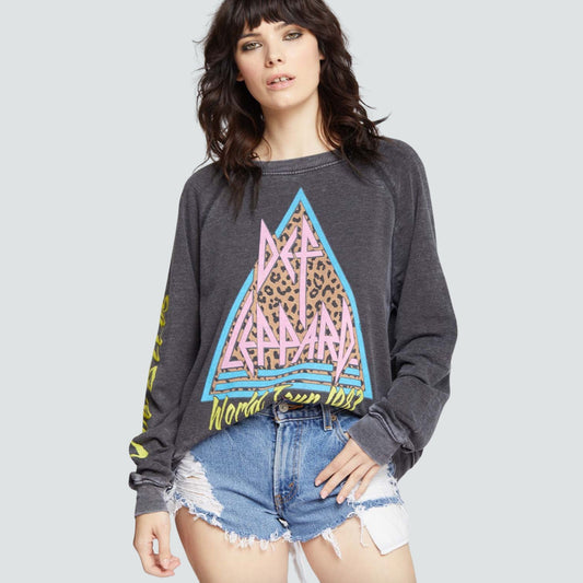 DEF LEPPARD SWEATSHIRT LEOPARD