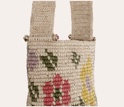 RAFFIA BUCKET BAG