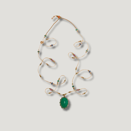 Green Onyx Tibetan Necklace